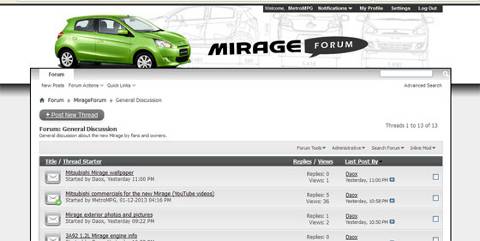 Post image for EcoModder starts a new forum for the 2014 Mitsubishi Mirage