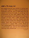 GM's 75 mpg car - Never happened