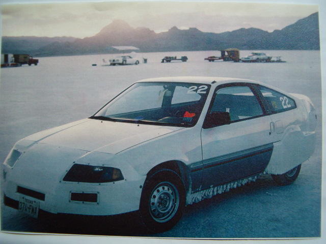 1990, ITworks CRX undergoes serialized high speed aero tests at Bonneville International Speedway,Wendover,Utah, sets Utah Salt Flats Racing Association club speed record,boattail adds most speed, and 60+ mpg for roundtrip travel