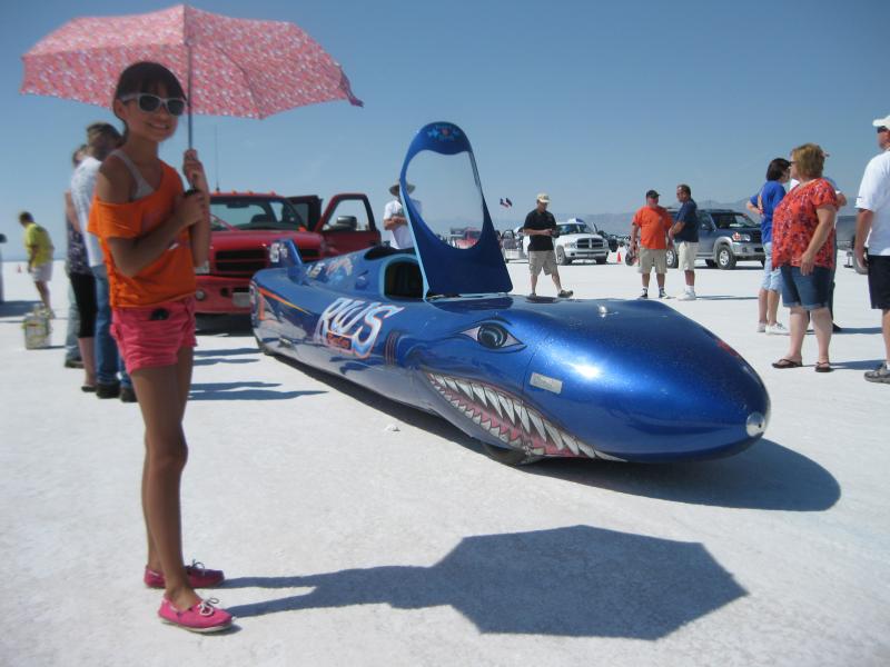 RWS Race Cars blue streamliner, Don Nuss (owner/builder).