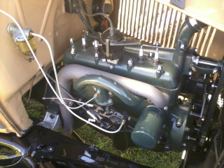 1930 Ford Model A engine bay.