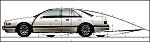 1993 cadillac seville with different center of max roof camber