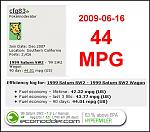 44 mpg over 90 days, 2009-06-16