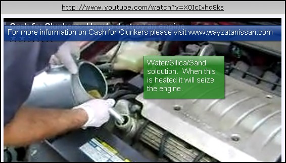 Cash For Clunkers: Water Silica Sand