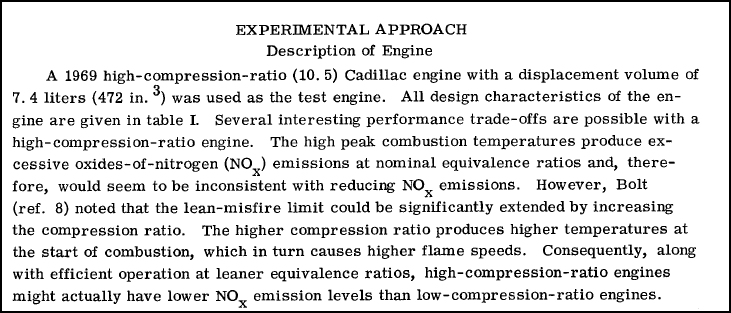 Page 5 - May 1977 NASA Research Document
Title :
EMISSIONS AND TOTAL ENERGY CONSUMPTION OF A MULTICYLINDER PISTON ENGINE RUNNING ON GASOLINE AND A HYDROGEN-GASOLINE MIXTURE