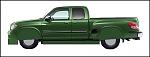 toyota tundra 2002 modded with body lowered, an airdam under he bumper side skirts on the sides plus low wheel skirts front and back?