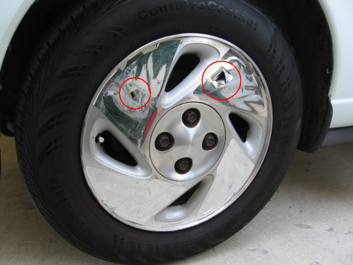 wheel tape holes