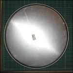 Winco 16 inch pizza pan is about 15 7/8"