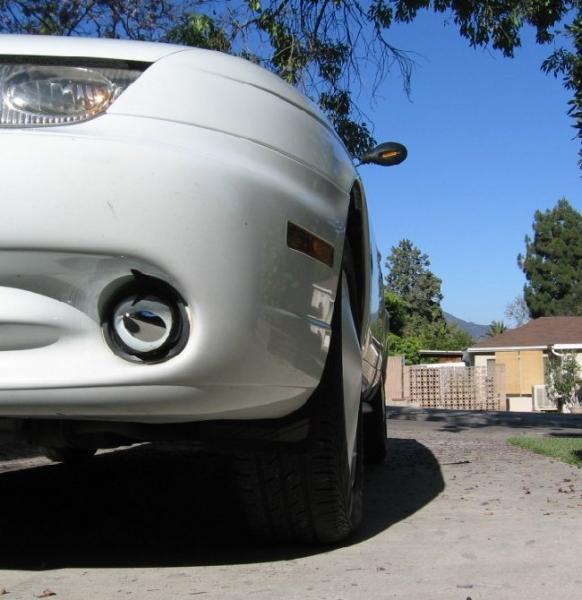 Front view of it installed.  Notice how much it bows out.  This could be mitigated by starting with a smaller diameter plastic wheel.  However, I think the shape under my wheel might need this much to bow out.