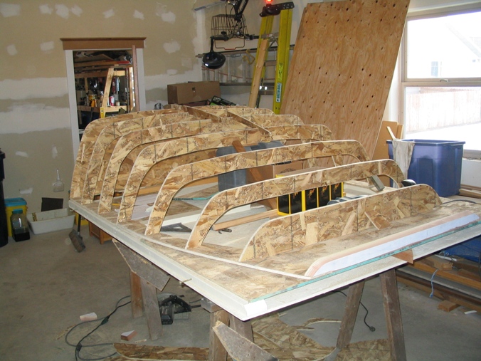 All ribs standing, loose dry fit to see shape.