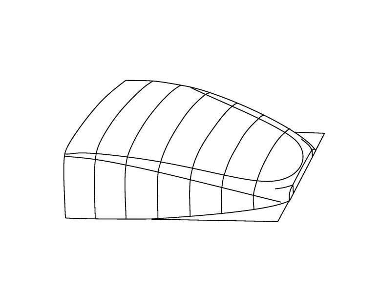 Line Drawing of FastBack AeroCap for 2000 GMC