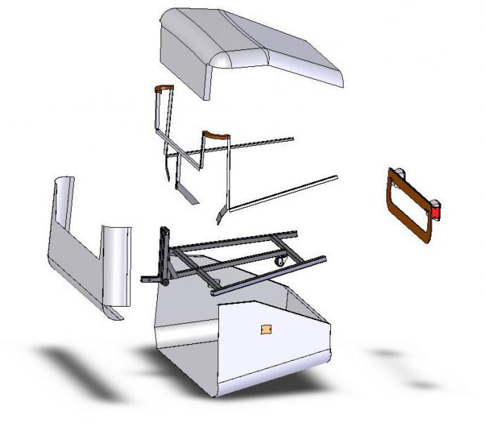 Assembly diagram for the aero hitch box.