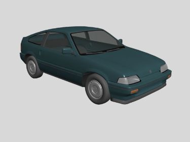 Honda CRX-3 - rendered view.  Taken from www.3dextras.com to show a fellow EMer what models are available.