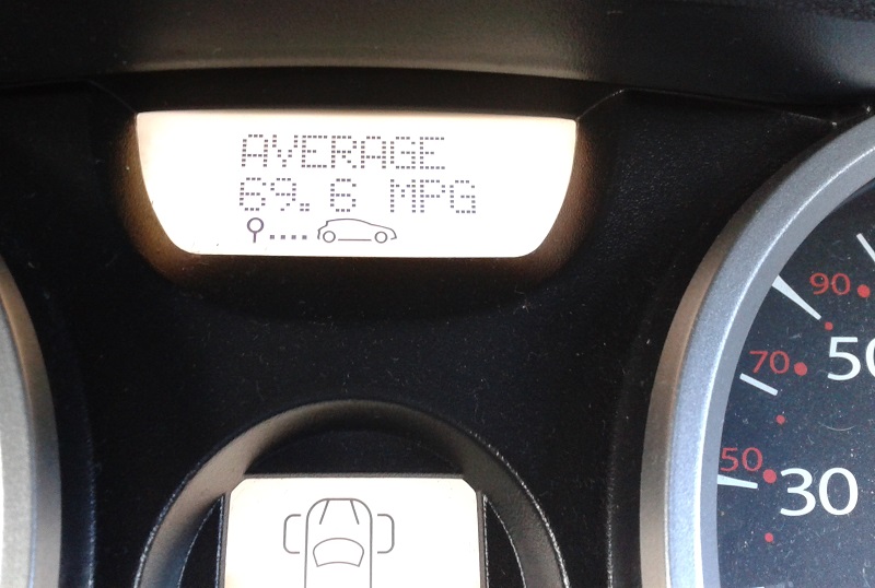 69.6 imp. mpg (best journey I have a picture for)