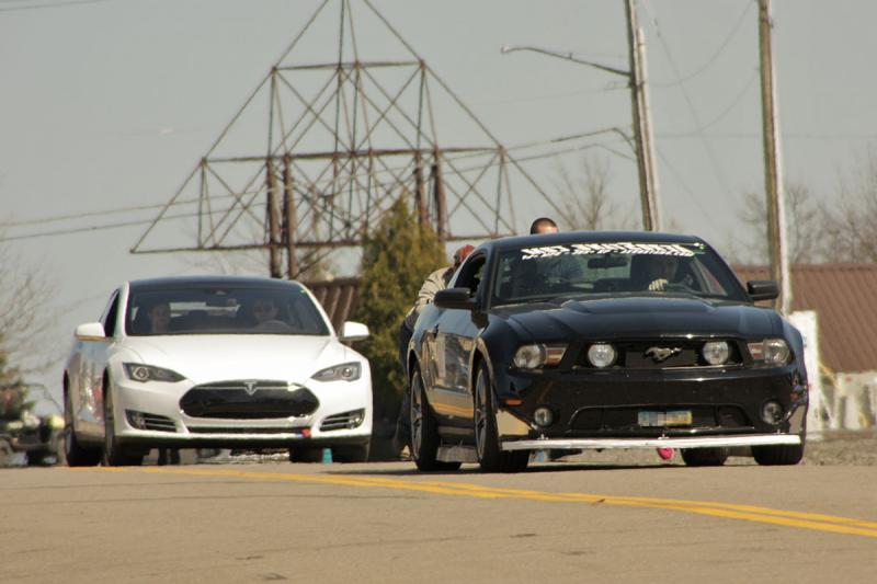 UltArc's Mustang and the Tesla. Two very different sounding performance cars!