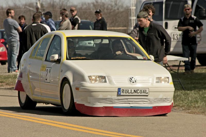 VW Jetta TDI with an airdam that couldn't be lower.