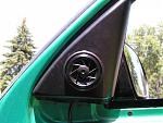 Pioneer TS P461Tweeter Installed on Side Mirror Cover Frontside View