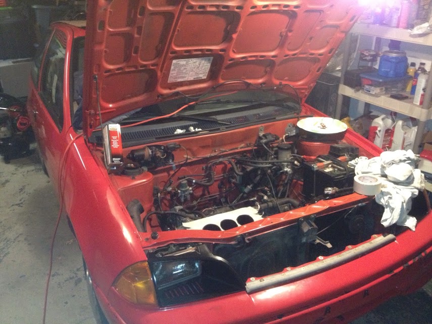 I had to rebuild the top end back in 2012.  Exhaust valves had burned a hole in themselves.  Also popped out the pistons and re-ringed them.  Cleaned out the EGR system. 
 Everything Turned out well.  During this process I learned that the engine is from a 1994 Metro.