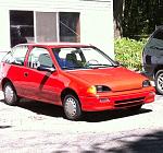 This is how my 1992 Geo Metro looked when I bought it back in 2010.  Repainted, no rust showing, nothing broken.  Shiny.