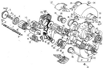 Gearturbine Isometric Patent Draw Hand Made