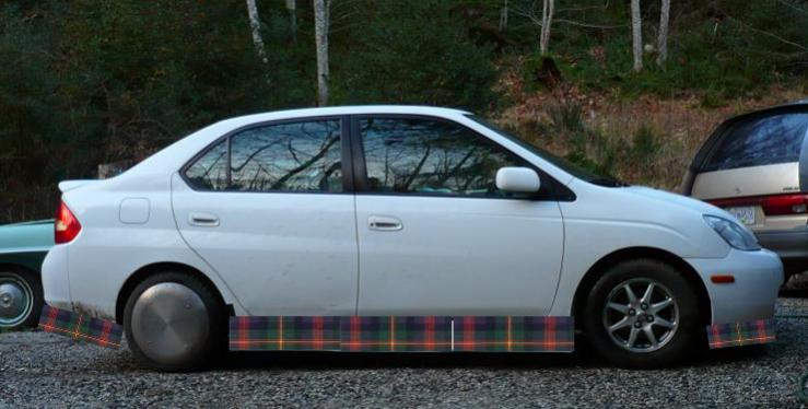 Prius side skirts plaid