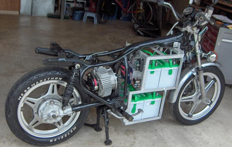 This started life as a 1979 Hoda CX 500.  That is a shaft drive twin