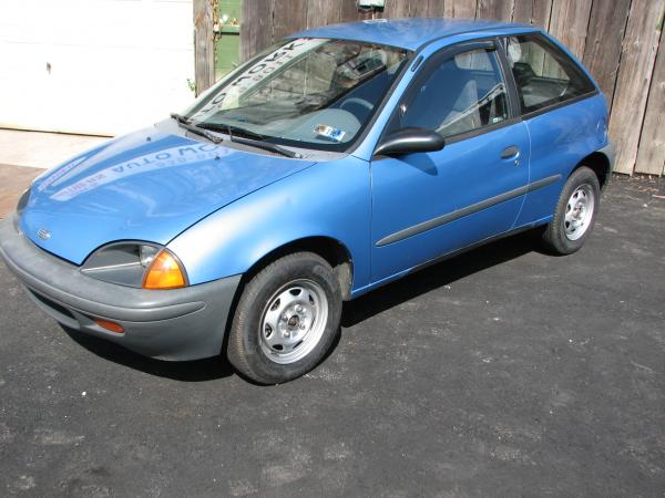 '95 Geo Metro, 1.0L, 5spd, with A/C, 280,000 miles, In June '08 I did a major rebuild on this car. This is everything I replaced or repaired. Wheels,Tires,front and rear brakes,front brake hoses and calipers, rotors, wheel bearings front, Lower control arms front, inner and outer tie rod ends, Transmission (stock), Struts up front and shocks in rear, Replaced the rear inner wheel houses on both sides, Replaced 24" of the drivers side rocker and 16" of the passeneger side rocker, Cut the rust out of the front frame and made 1/8" plates and welded them in, Removed the dash board assembly to "redye" due to fading, Reassembled the complete interior for 90% of it was missing. I'm sure I'm missing something but that's the bulk of it. I don't have a MPG yet. I will start driving it next week then I'll do a fuel log.
